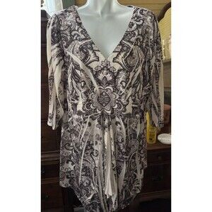 Apt 9 Size XL Women’s Paisley Tunic 44” Bust 30” Length
